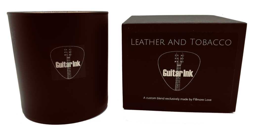 Candle 11 oz Leather and Tobacco 100% Soy Wax - The Smell of Rock & Roll
