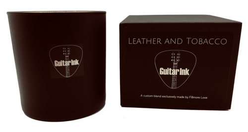 Candle 11 oz Leather and Tobacco 100% Soy Wax - The Smell of Rock & Roll