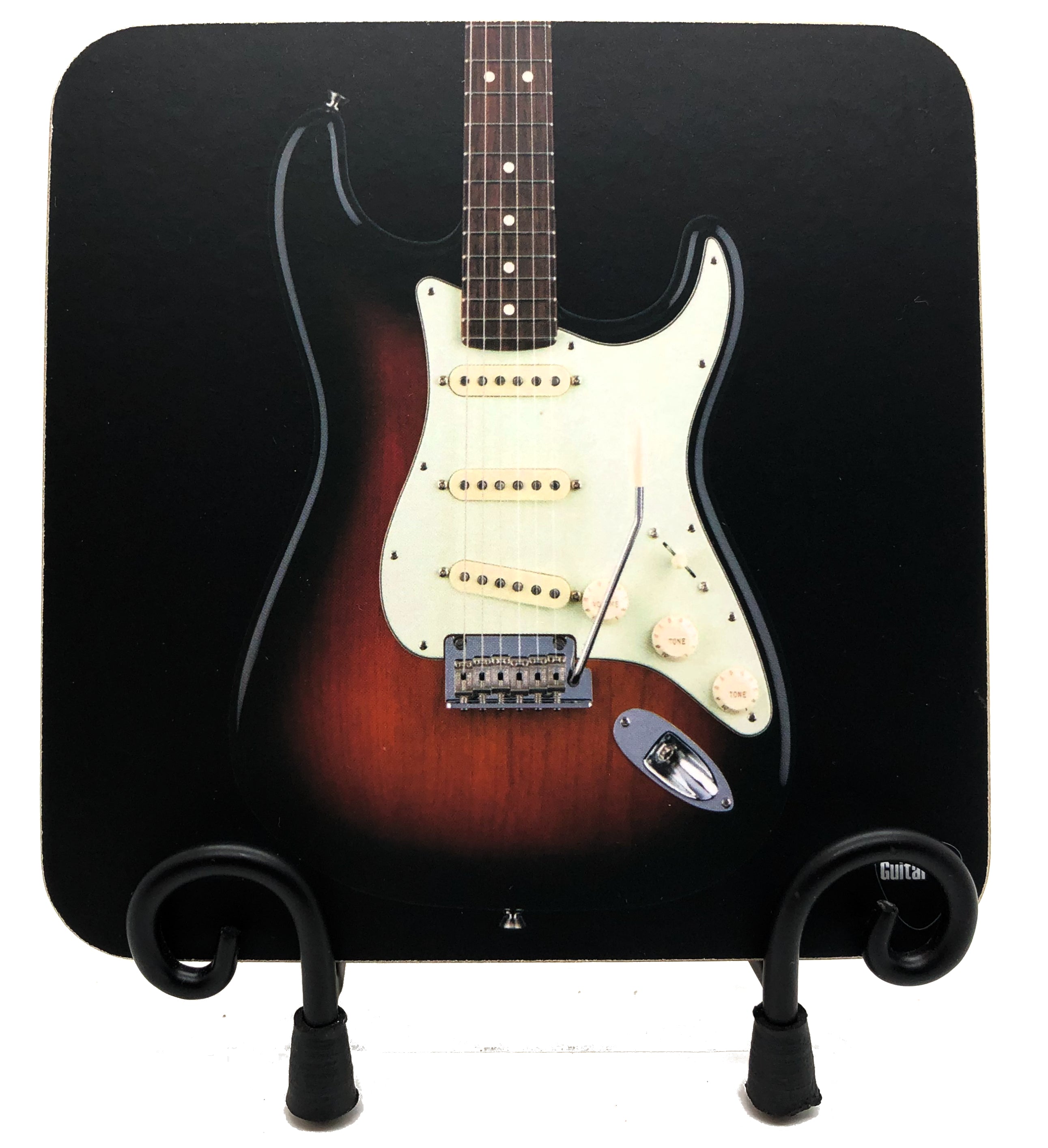 Guitar Coaster Set / 5 Extra-Large Coasters Featuring Classic Guitar Shapes with stand