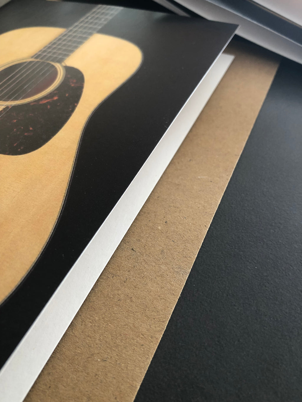 Dreadnought Acoustic Guitar Economy Music Note Card