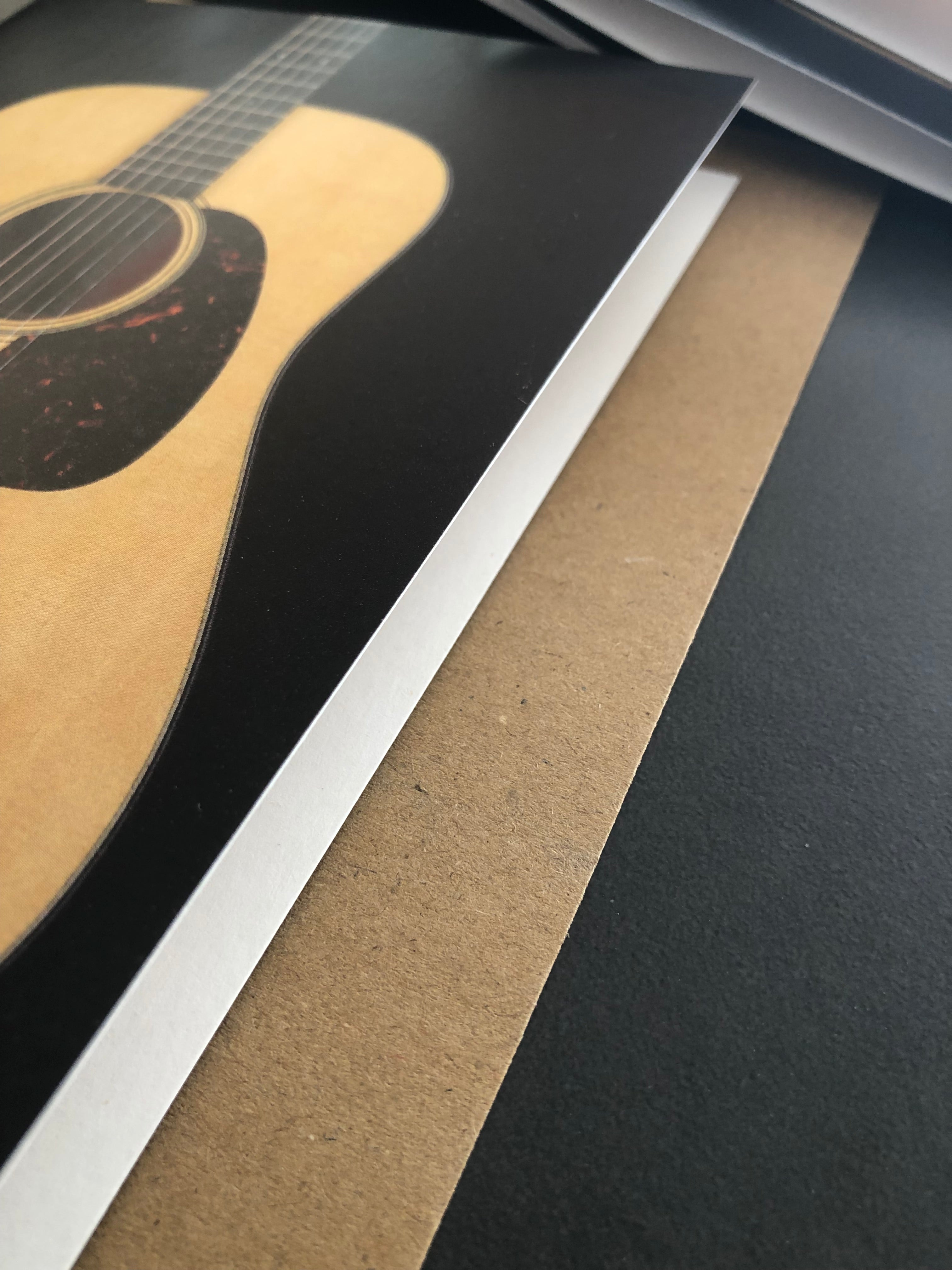 Dreadnought Acoustic Guitar Economy Music Note Card